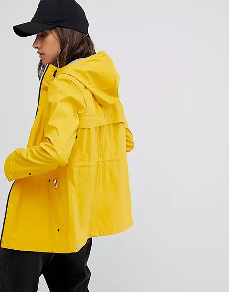 Hunter Boots Brand Original Womens Yellow Rubberised Waterproof Jacket Coat