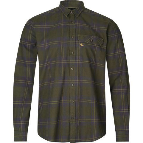 Seeland - Highseat Mens Shirt Dark Olive Check Green Country Shooting