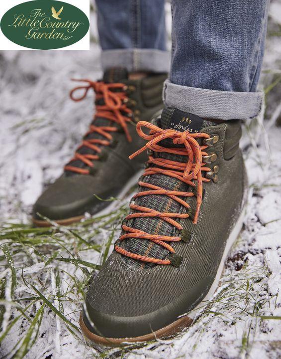 Joules Womens Chedworth Walking Hiking Boots Khaki Green Short