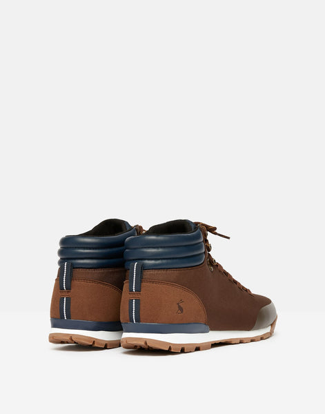 Joules Chedworth Mens Waterproof Hiker Boots Joules Dark Brown