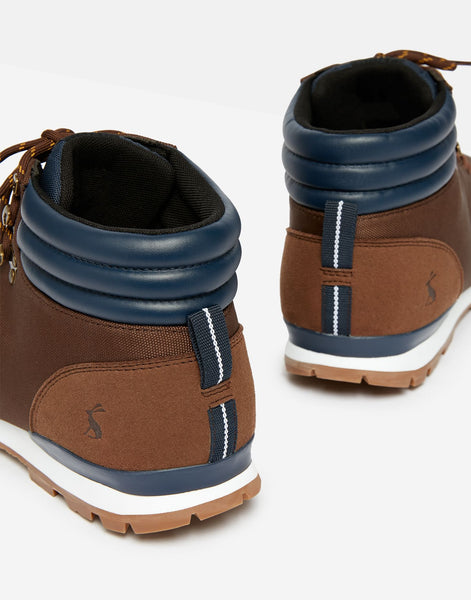 Joules Chedworth Mens Waterproof Hiker Boots Joules Dark Brown
