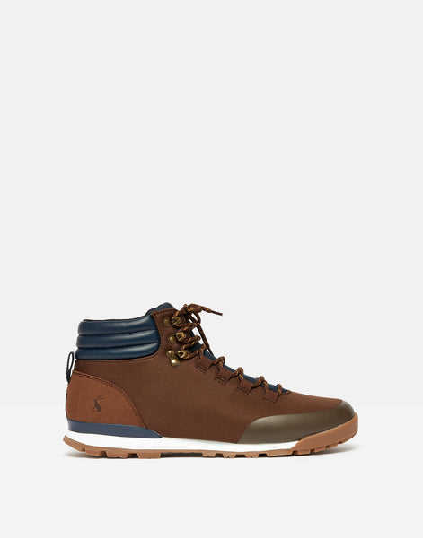 Joules Chedworth Mens Waterproof Hiker Boots Joules Dark Brown