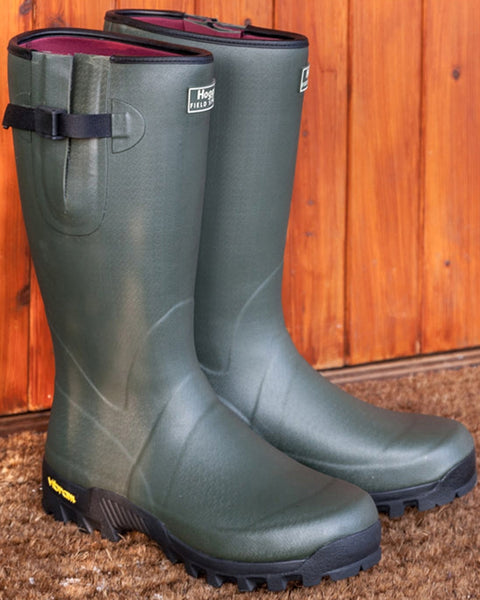Hoggs of Fife Mens Field Pro Neoprene Lined Wellies Wellington Boots Olive Green Neo Womens