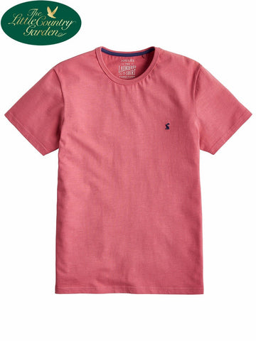 Joules Mens Laundered T-Shirt Salt Rose Short Sleeve Pink Tee