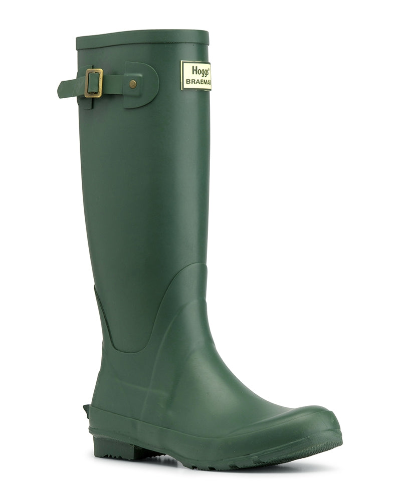 Hoggs of Fife Field Braemar Green Rubber Wellington Boots Wellies Sport