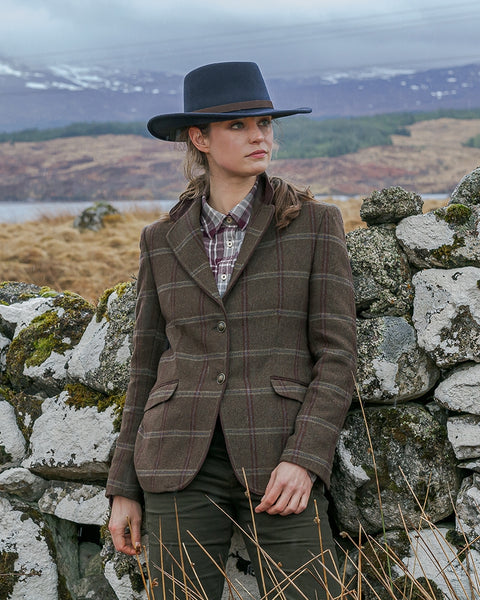 Hoggs of Fife Musselburgh Ladies Bracken Tweed Hacking Jacket Shooting Hunting