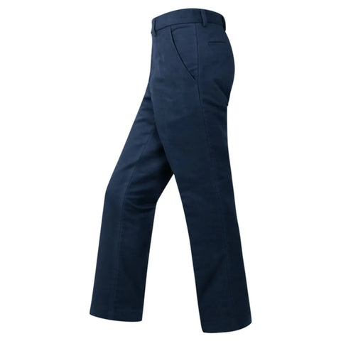 Hoggs of Fife Mens Monarch Moleskin Trousers Navy Blue Regular Length Shooting Country