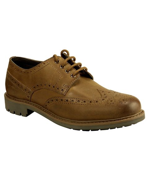 Hoggs of Fife Mens Inverurie Walnut Brown Leather Country Brogue Shoes