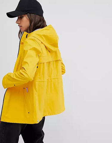 Hunter Boots Brand Original Womens Yellow Rubberised Waterproof Jacket Coat