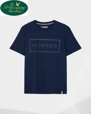 NAVY SHORT SLEEVE T-SHIRT WITH HUNTER LOGO IN THE FRONT CENTRE