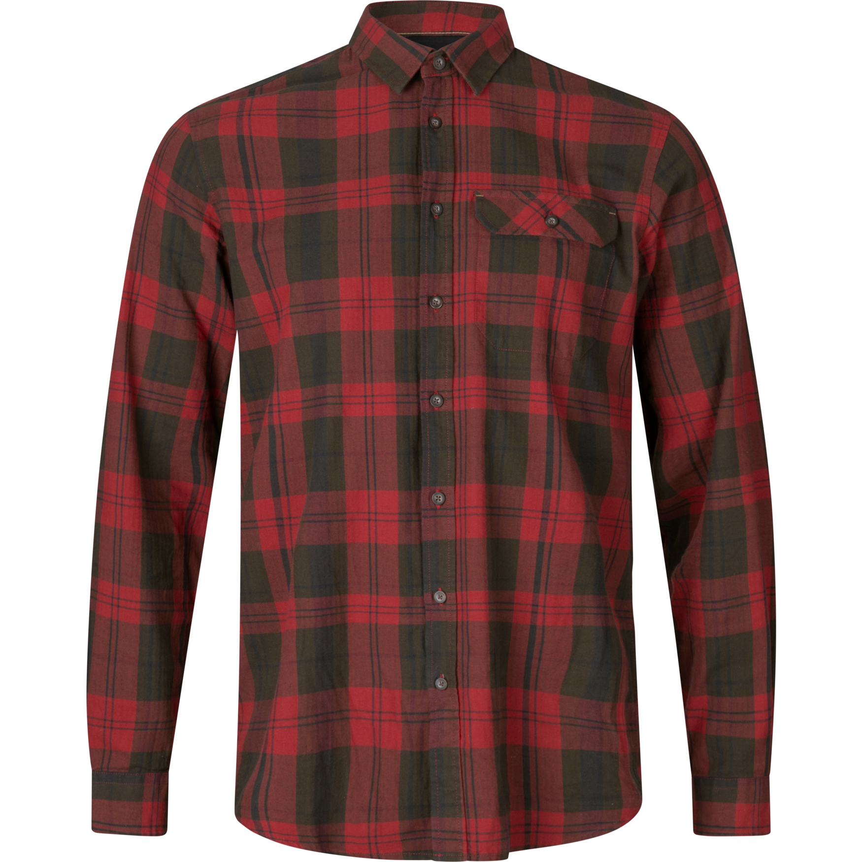 Seeland - Highseat Mens Shirt Red Forest Check Country Shooting