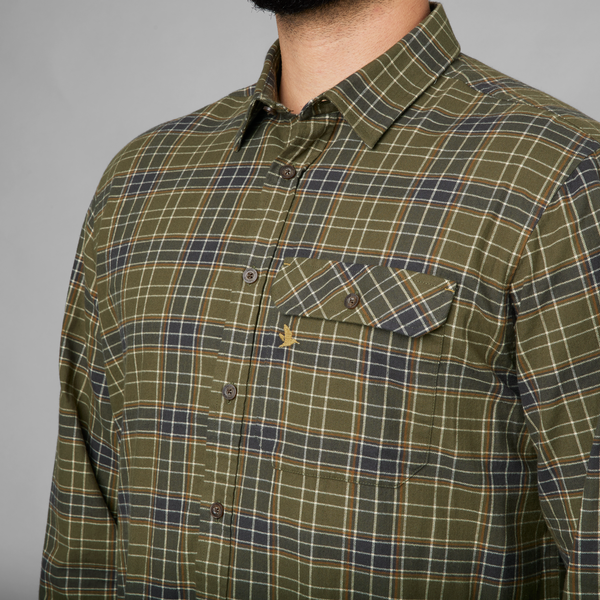 Seeland - Highseat Mens Shirt Burnt Olive Check Green Country Shooting