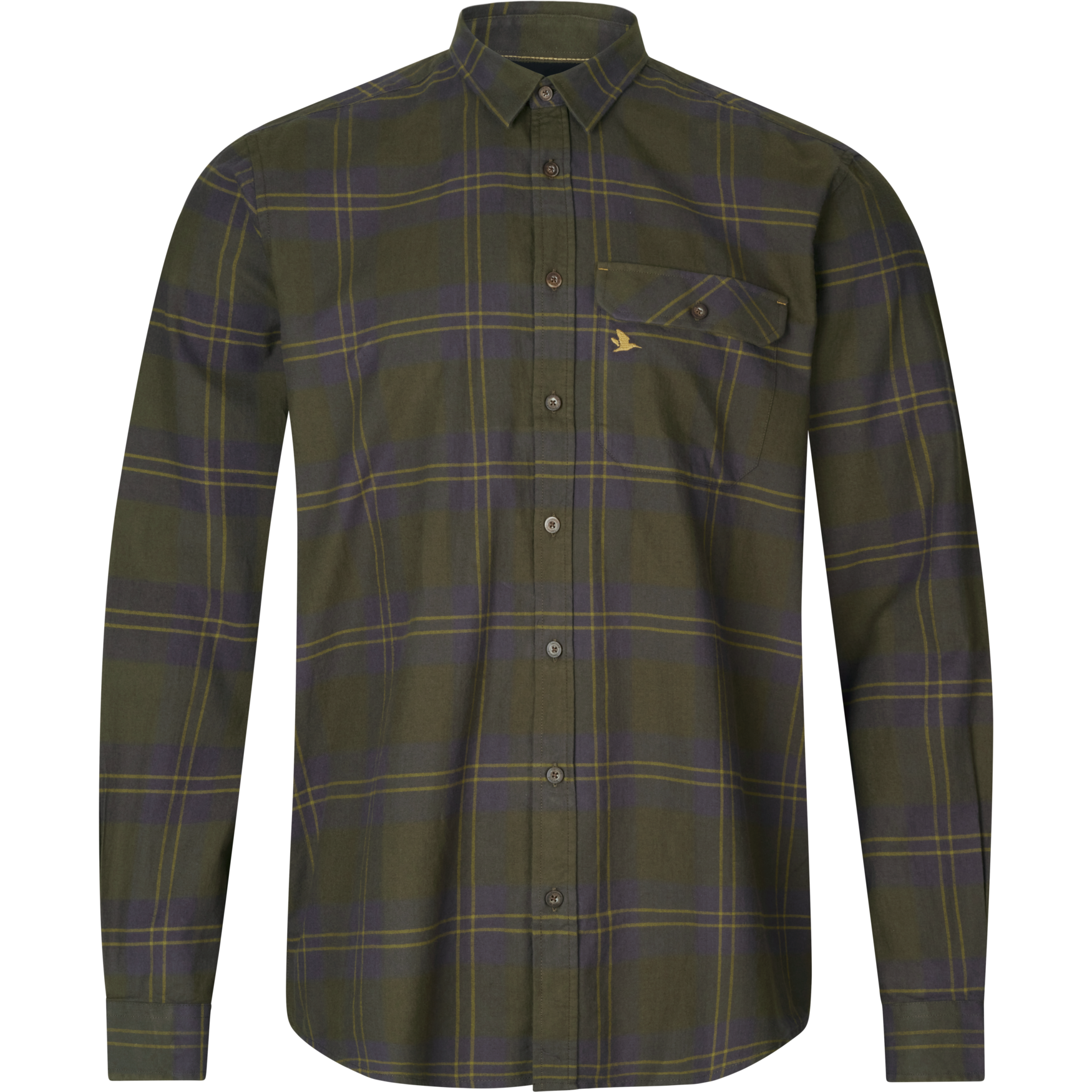 Seeland - Highseat Mens Shirt Dark Olive Check Green Country Shooting