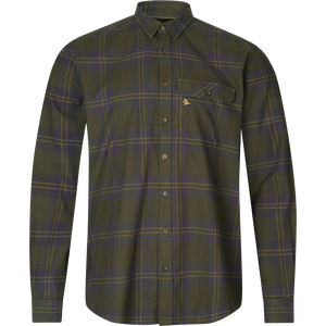 Seeland - Highseat Mens Shirt Dark Olive Check Green Country Shooting