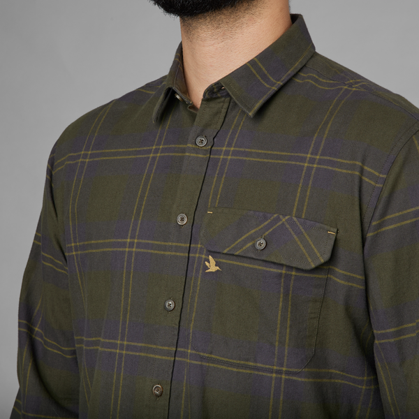 Seeland - Highseat Mens Shirt Dark Olive Check Green Country Shooting