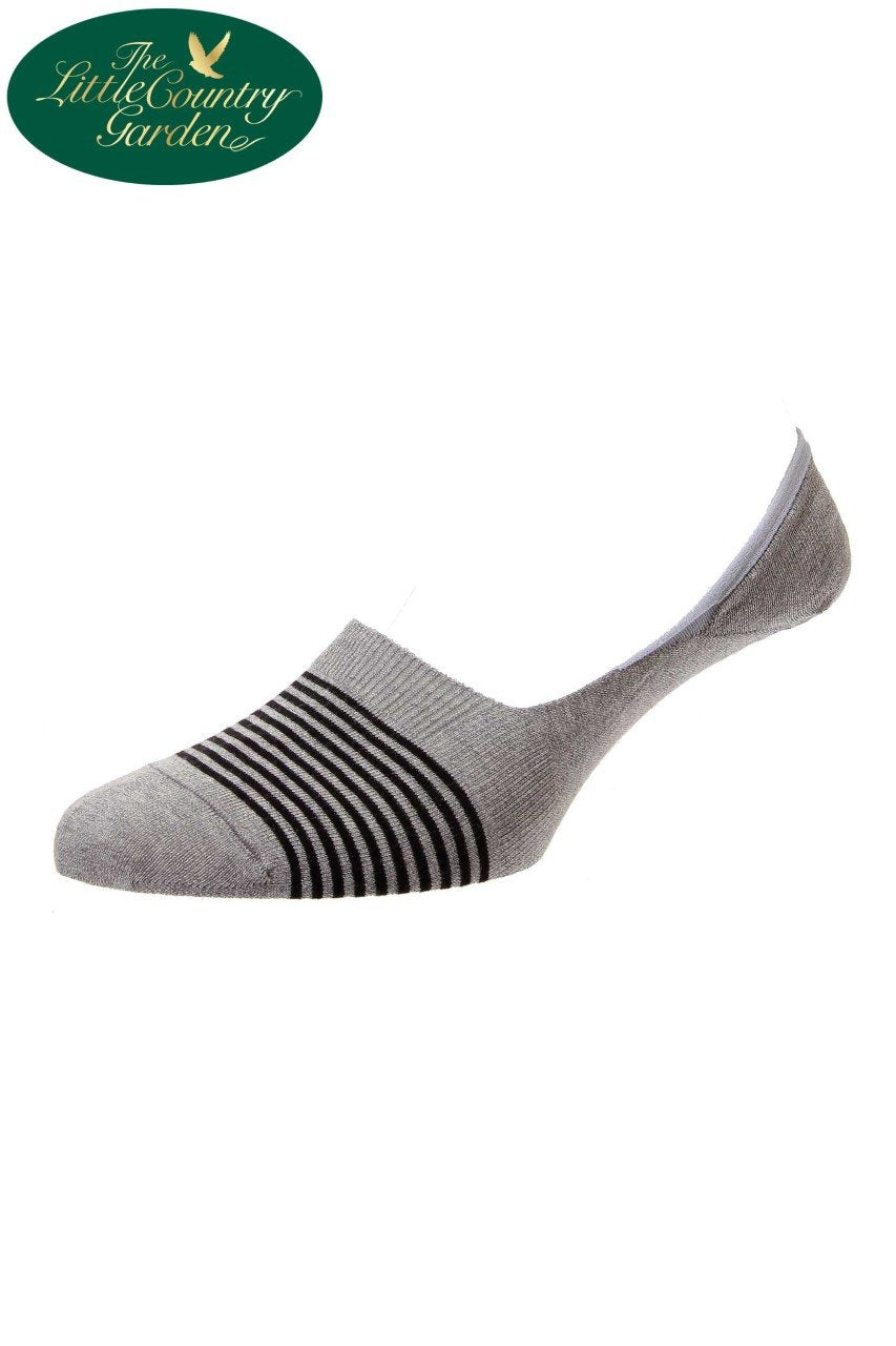 Light Grey Pantherella Invisible Mens Socks 