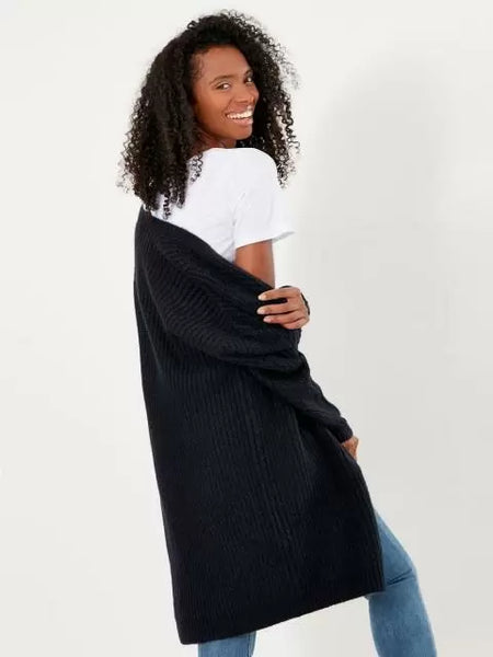 Joules Womens Adelaide Longline Cardigan Marine Navy Long Jumper