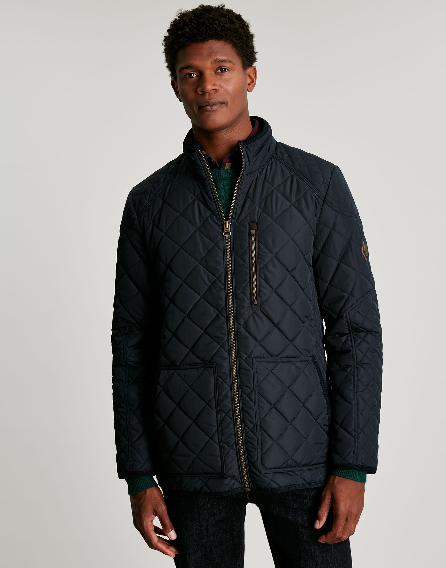 Joules Derwent Mens Quilted Jacket Marine Navy Coat