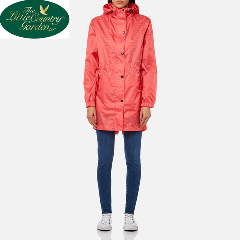 Joules - Golightly Waterproof Packaway Rain Coat Red Sky Pink Mac Jacket