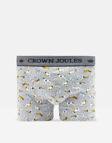 Joules Mens Mans Best Friend Dog Crown Joules Underwear 2 Pack Boxer Briefs