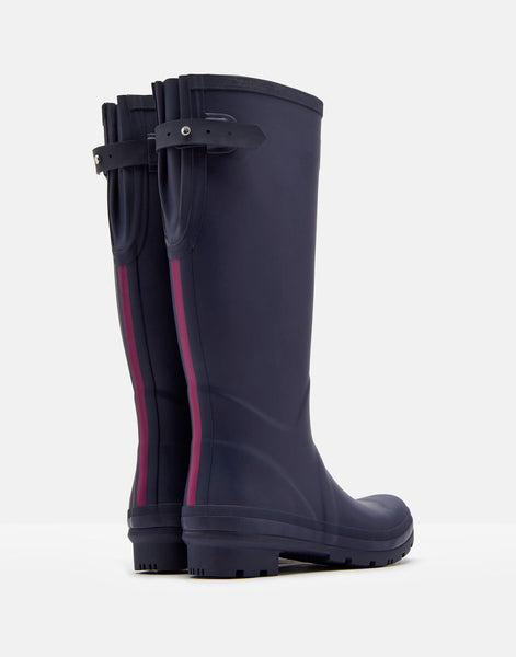 Joules Womens French Navy field wellies with adjustable back gusset
