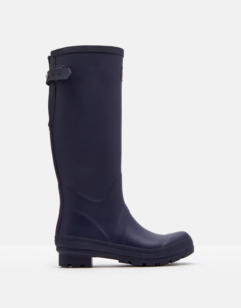 Joules Womens French Navy field wellies with adjustable back gusset