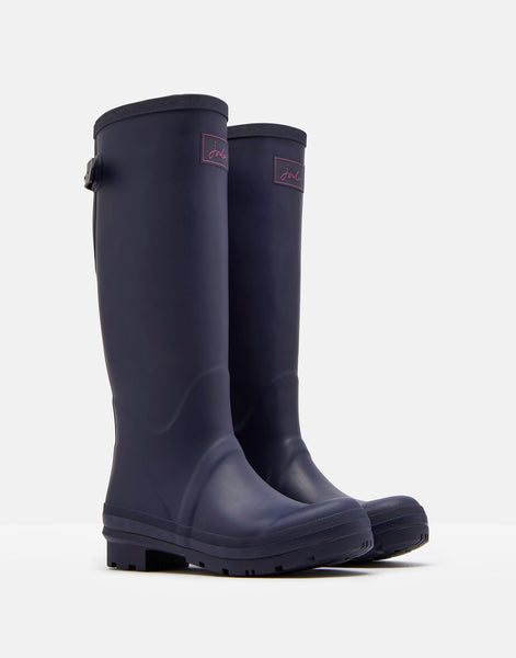 Joules Womens French Navy field wellies with adjustable back gusset