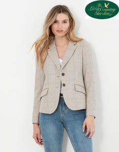 Joules Womens Enid Short Tweed Blazer 2 Button