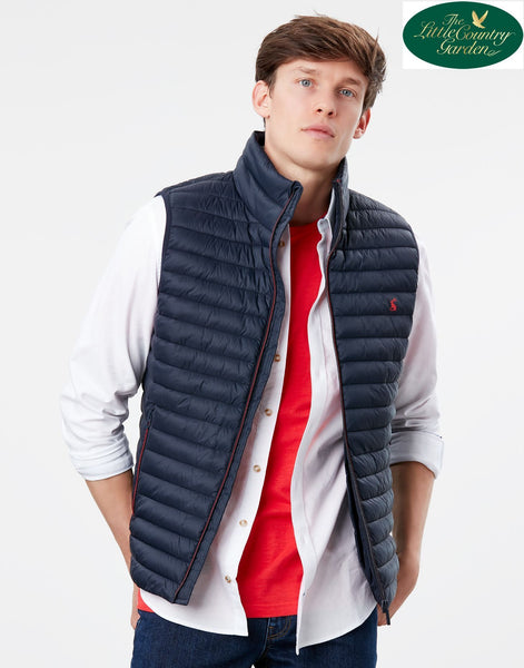 Joules Mens Snug Packable Padded Gilet Marine Navy Family Bodywarmer 