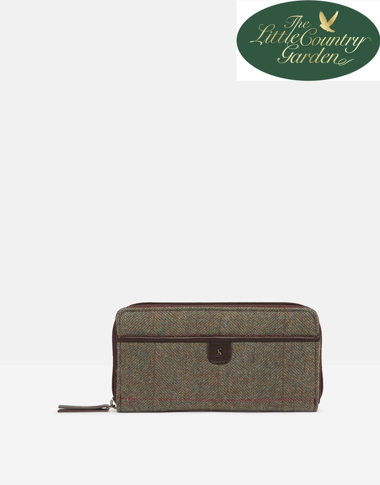 Joules Womens Adeline Tweed Purse Green