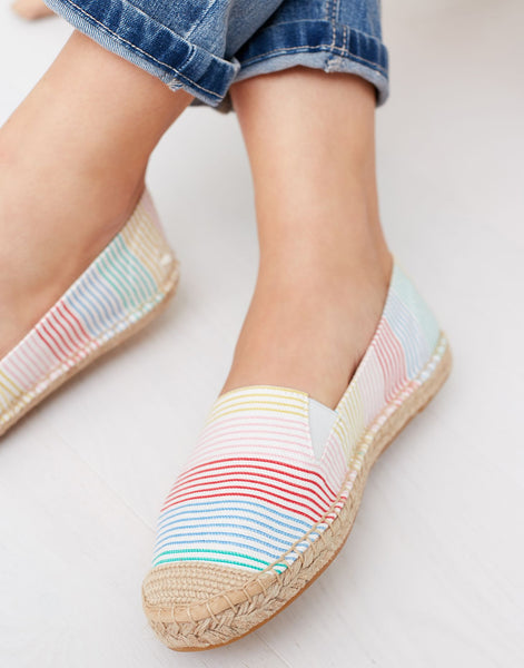 Joules Womens Shelbury Espadrilles Cream Multi Stripe