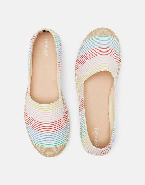 Joules Womens Shelbury Espadrilles Cream Multi Stripe