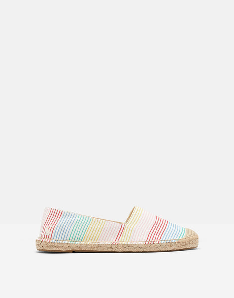 Joules Womens Shelbury Espadrilles Cream Multi Stripe