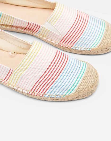 Joules Womens Shelbury Espadrilles Cream Multi Stripe