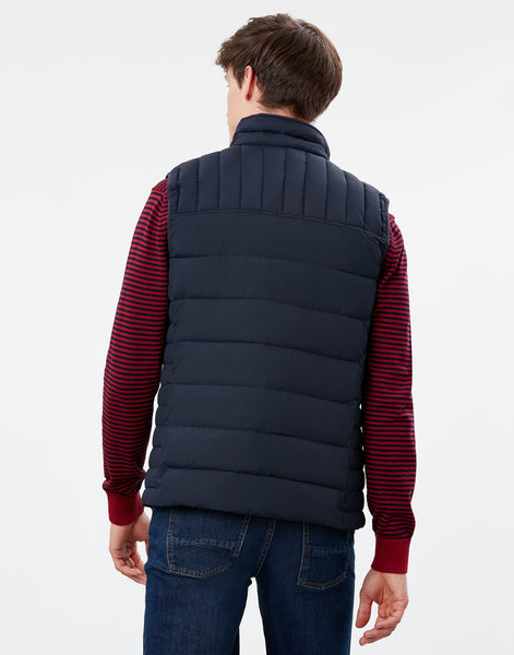 Joules Men's Go-To padded Gilet Navy Go To Waistcoat Vest Small