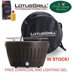 Lotus Grill Standard Size Smokeless Grill Anthracite LotusGrill Grey Free Charcoal and Lighting Gel