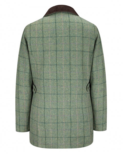 Hoggs of Fife Womens Roslin Technical Tweed Field Coat Green Spring Bracken