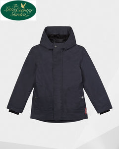 KIDS NAVY COTTON RAIN COAT MID LENGTH