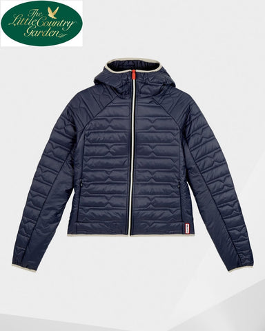 Navy Midlayer Hunter Bomber Jacket with Hood