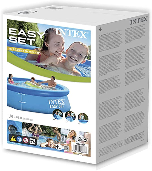 Intex 10ft Easy Set Swimming Pool 3.1m 10'x30" Paddling Pool Summer