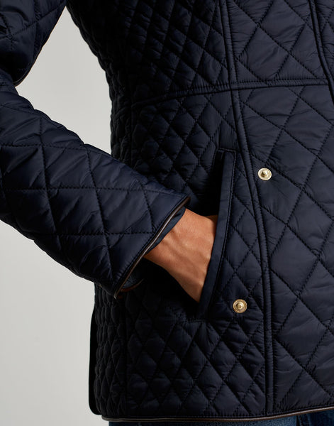 Joules Newdale Quilted Jacket Marine Navy Blue Coat