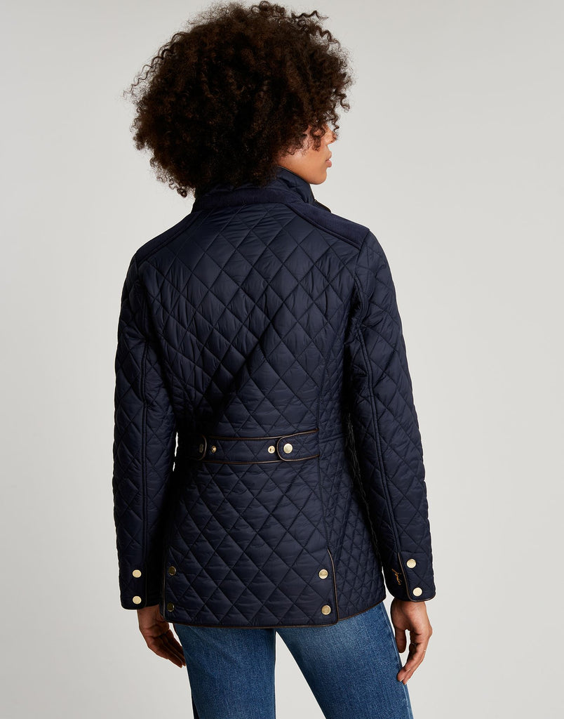 Joules Newdale Quilted Jacket Marine Navy Blue Coat Kent Country
