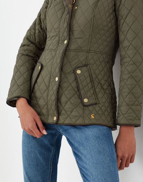 Joules women's Newdale Quilted Jacket in Grape Leaf