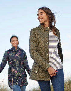 Joules women's Newdale Quilted Jacket in Grape Leaf
