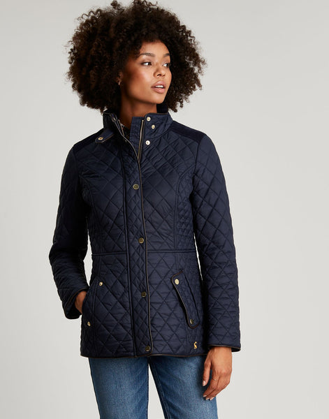 Joules Newdale Quilted Jacket Marine Navy Blue Coat