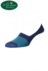 Ocean Blue Pantherella Invisible Mens Socks 