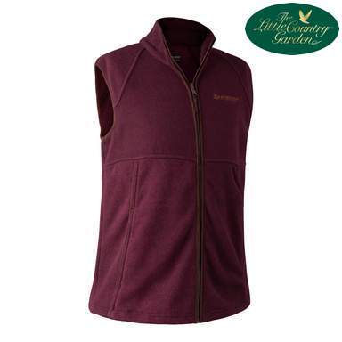 Deerhunter Lady Josephine Fleece Waistcoat Red Burgundy Gilet Bodywarmer Country Shooting 