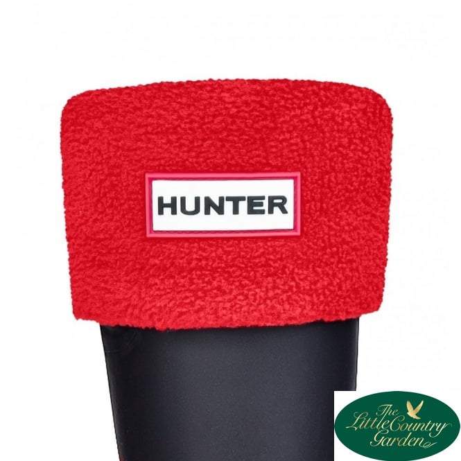 Hunter Original Kids Welly Socks Boot Fleece Liner Red