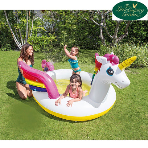 INTEX MYSTIC UNICORN SPRAY POOL PADDLING POOL WITH SPRAY ATTACHMENT