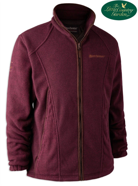 Deerhunter Mens Wingshooter Fleece Jacket Red Burgundy Country Coat Shooting Hunting